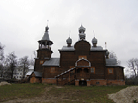 Единственная в области  деревянная церковь